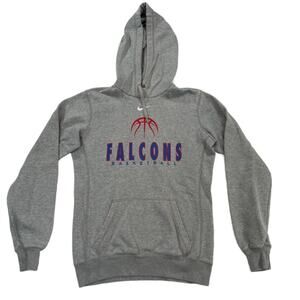 Nike Club Fleece Falcons Basketball Grey Hoodie Men's Small (S) Pullover Teen